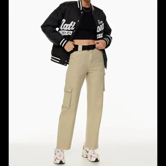 NWT TNA Aritzia Belted Cargo Pant Gd Humus Beige XS - Picture 1 of 13